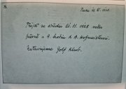 Pozvánka, kterou Adolf Hoffmeister rozesílal zakládajícím členům klubu Pozvánka, kterou Adolf Hoffmeister rozesílal zakládajícím členům klubu